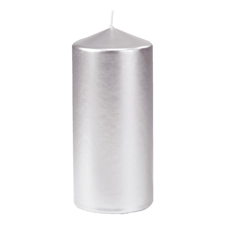 CANDELA PILLAR 15cm 52h SILVER (1 pz) COD 152899 DUNI